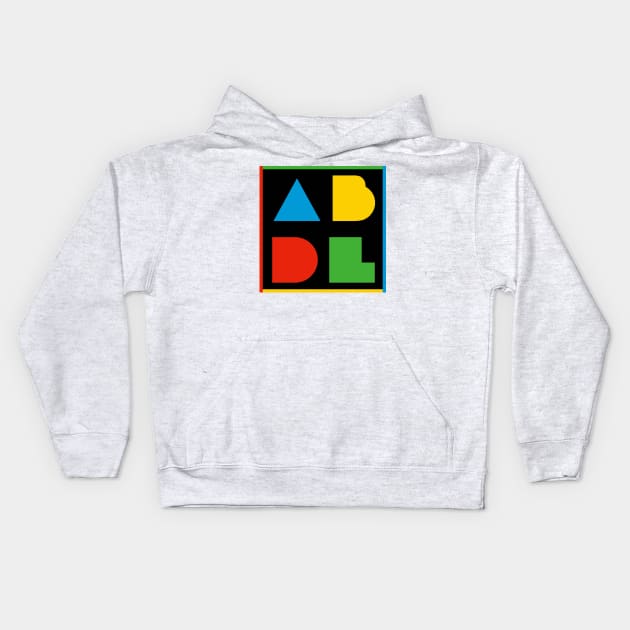 ABDL Logo Color Block - Black Kids Hoodie by DiaperedFancy